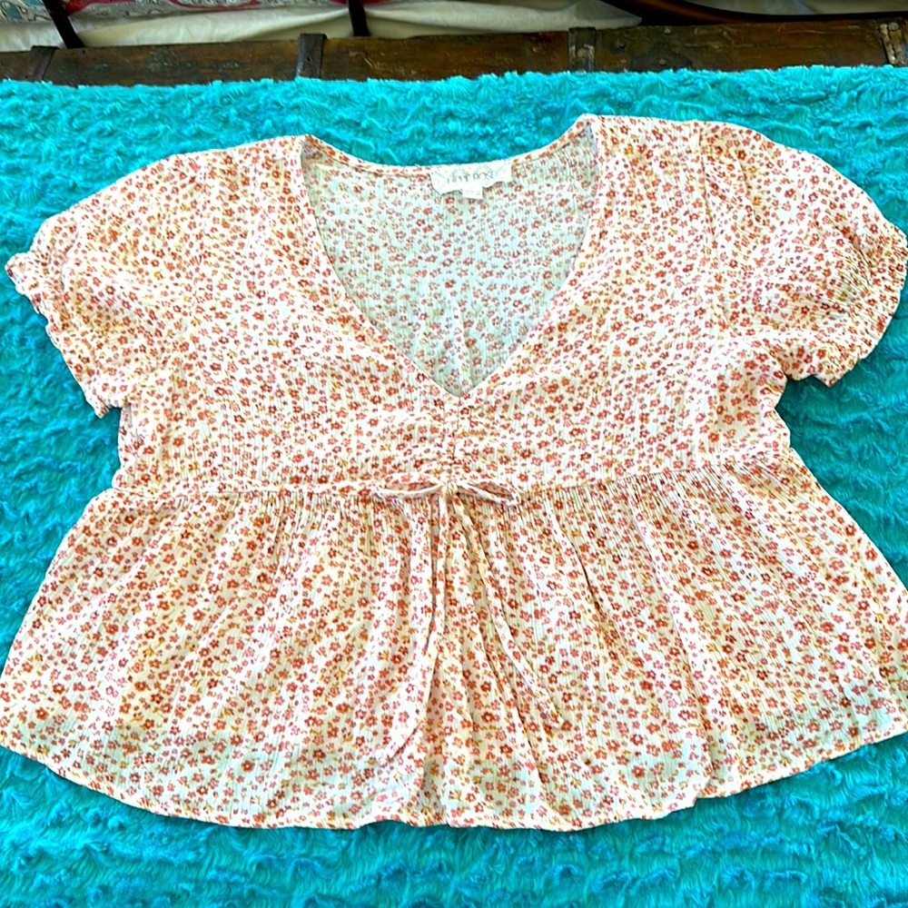 Pink floral crop